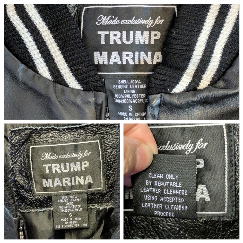 Vintage Trump Marina Leather Jacket Size Small - Picture 6 of 8